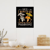 Poster Mushroom Hunter Men Fungi Foraging Morels (Cuisine)