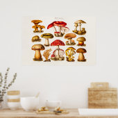 Poster Mushrooms de la variety rouge (Cuisine)
