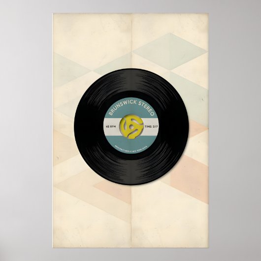 Poster Music Evolution 45 Vinyl Record Print -Print Only (Devant)