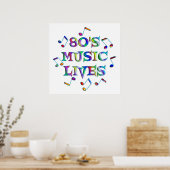 Poster Music Lives des années 80 (Cuisine)