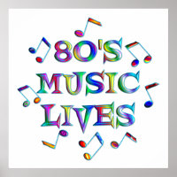 Poster Music Lives des années 80