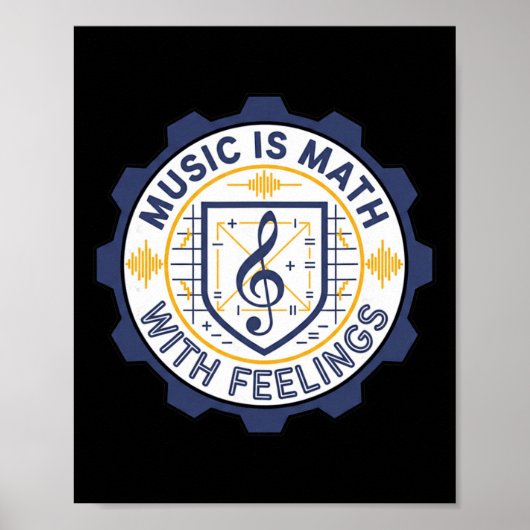 Poster Music Math avec professeur de sentiments Bynd (Devant)