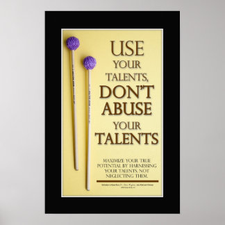 Poster Music Quotes - Inspirational Percussion