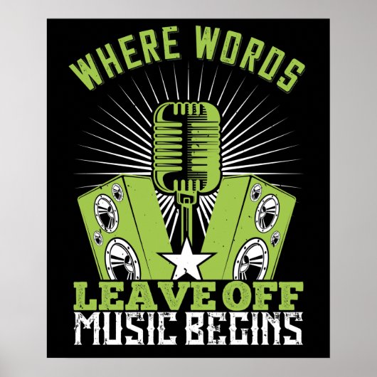 Poster Music - Where Words Leave Off Music Begins (Devant)