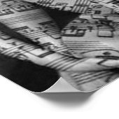 Poster Musica-artista, blanco y negro (Coin)