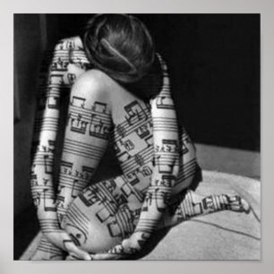 Poster Musica-artista, blanco y negro