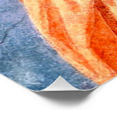 Poster Musical angel playing the violin fresco (Coin)