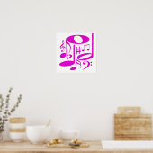 Poster musical rose (Cuisine)