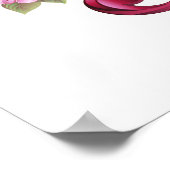 Poster Musical treble clef notes with sakura flowers (Coin)