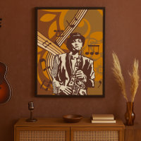 Musicien de jazz avec saxophone