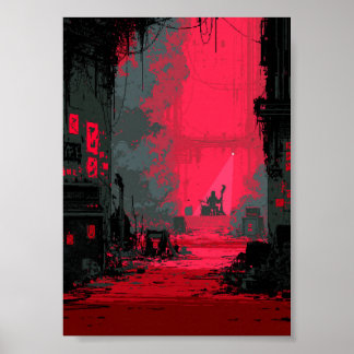 Poster Musicien exécutant une performance en pixel art ré