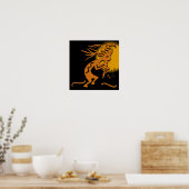 Poster Musicien Kokopelli (Cuisine)