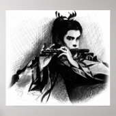 Poster musicien samouraï (Devant)