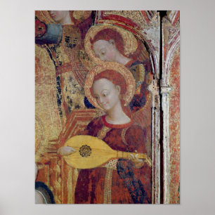 Poster Musiciens d'ange de la peinture de la Vierge et de
