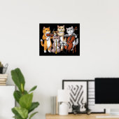 Poster Musiciens de chats (Bureau à domicile)