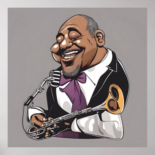 Poster musiciens de jazz (Devant)