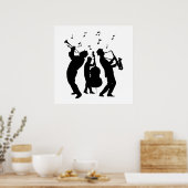 Poster Musiciens de jazz (Cuisine)