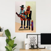 Poster Musiciens de rue ~ Art Vintage américain (Bureau à domicile)