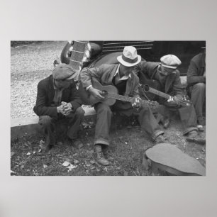 Poster Musiciens de rue du Tennessee, 1935