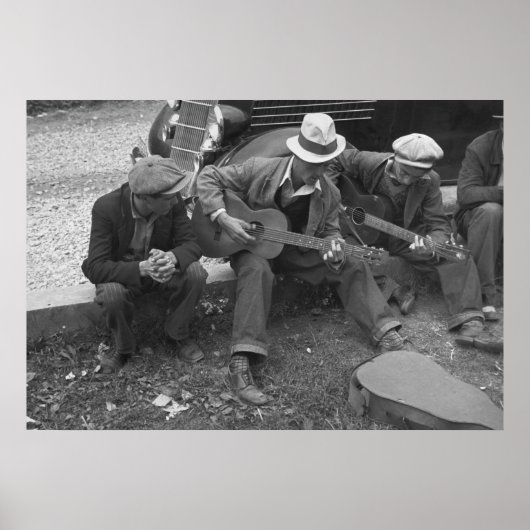 Poster Musiciens de rue du Tennessee, 1935 (Devant)