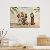 Poster Musiciens de rue haïtiens (Cuisine)