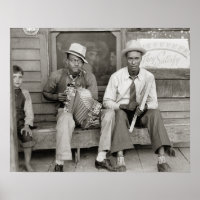 Musiciens des rues, 1938. Photo vintage