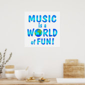 Poster Musique amusant (Cuisine)