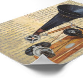 Poster Musique Art avec un phonographe antique Talking (Coin)