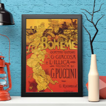 Musique Art Nouveau vintage, Opéra de La Bohême, 1