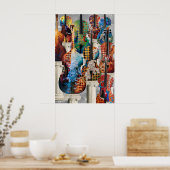 Poster Musique Cello, Décor Musique Art Mur (Cuisine)