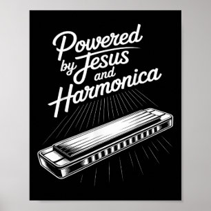 Poster Musique Chrétienne Alimentée Par Jésus Et L'harmon