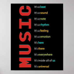 Poster Musique Classique Vocal Orchestre Band Piano Rock