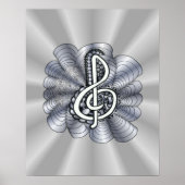 Poster Musique Clef Argent (Devant)
