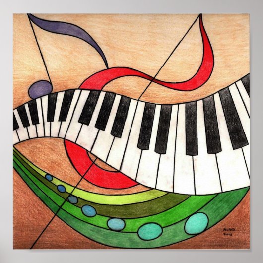 Poster Musique colorée (Devant)