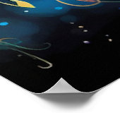 Poster Musique Colorée la Nuit (Coin)