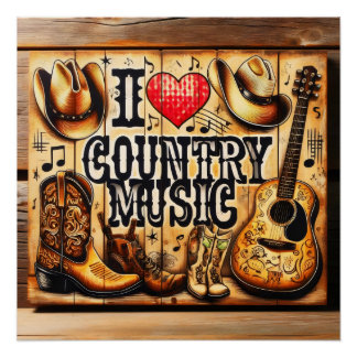 Poster Musique country.