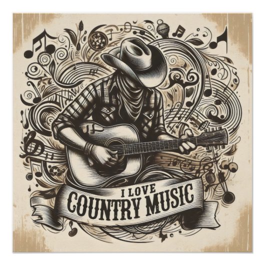 Poster Musique country. (Devant)