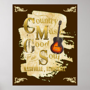 Poster Musique country de Nashville bonne pour l'affiche