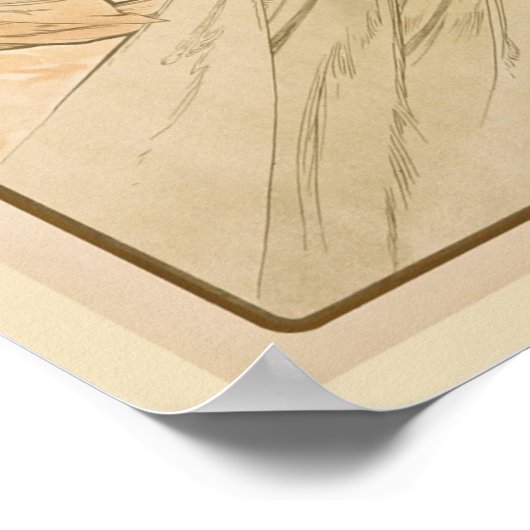 Poster Musique d'Alphonse Mucha (Coin)