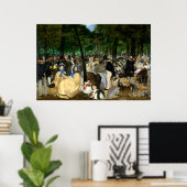 Poster Musique dans les Jardins des Tuileries par Manet - (Bureau à domicile)