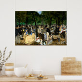 Poster Musique dans les Jardins des Tuileries par Manet - (Cuisine)