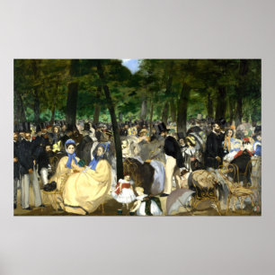 Poster Musique dans les Tullérias Edouard Manet