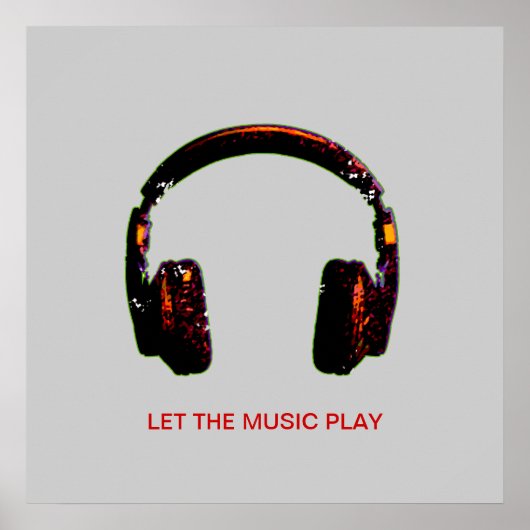 Poster musique de casque dj pour murs (Devant)