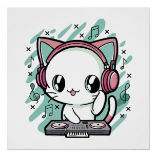 Poster musique de chat