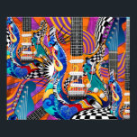 Poster Musique de guitare électrique Pop Art 60's Jokers<br><div class="desc">Electric Guitar Music Pop Art 60's Jokers Wild de Juleez. Art pop art des années 60 art rétro art original de Juleez</div>