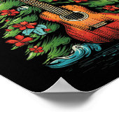 Poster Musique de Noël Ukulele Tee - shirts graphiques po (Coin)