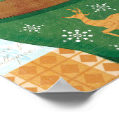 Poster Musique de vacances avec cidre épicé chaud (Coin)