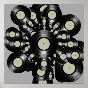 Poster musique décor vinyle