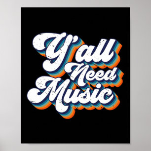 Poster Musique des années 80, vous en avez besoin Rétro V