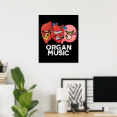 Poster Musique d'orgue amusant Anatomie Corps pièces jeu (Bureau à domicile)